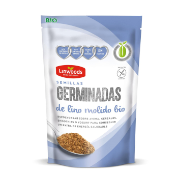 Semillas germinadas de lino molido ecológicas Linwoods sin gluten doy pack 200 g.