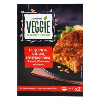 Hamburguesa de quinoa y albahaca Carrefour Veggie 200 g.