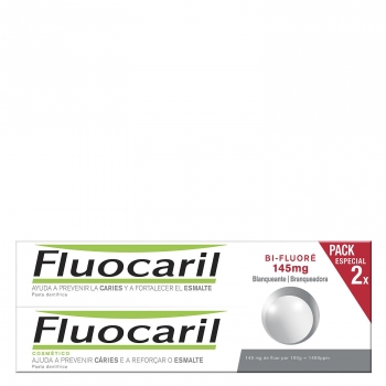 Dentífrico blanqueador Fluocaril pack de 2 unidades de 75 ml.