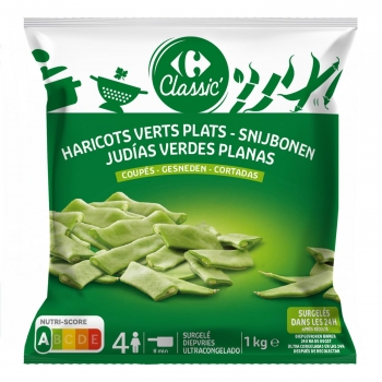 Judías verdes planas Carrefour Classic' 1 kg.