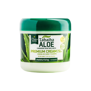 Crema cara y cuerpo aloe vera premium tabaiba 300 ml.