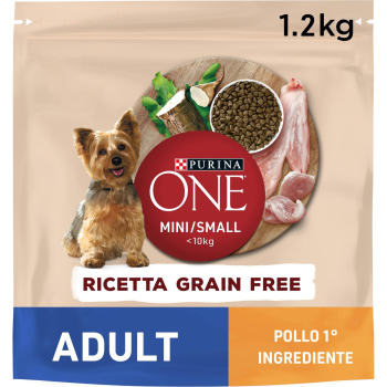 Pienso de pollo receta sin cereales microbioma intestinal equilibrado para perro adulto mini Purina One Mini 1,2 kg