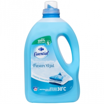 Detergente líquido frescor azul Carrefour Essential 46 lavados.