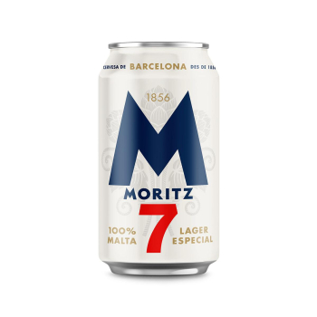 Cerveza Moritz Barcelona tanc 7 orig Lata 33 cl.