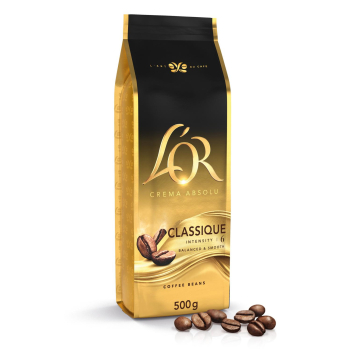 Café en grano natural Classique L'Or Crema Absolu 500 g.