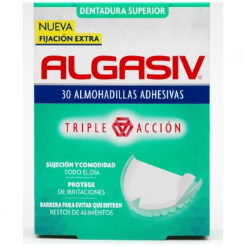 Almohadillas adhesivas para dentadura superior Algasiv 30 ud.