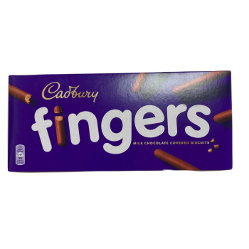Palitos de galleta cubiertos de chocolate con leche Cadbury 114 g.