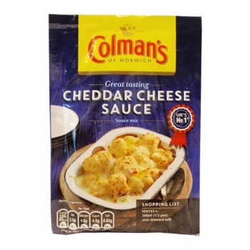 Salsa de queso cheddar Colmans sobre 40 g.