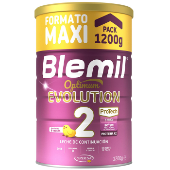 Leche infantil de continuación desde 6 meses en polvo Evolution2 Blemil Optimum lata de 1200 g.