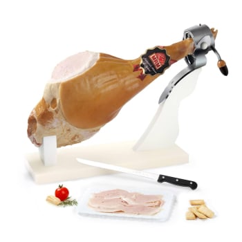 Jamón cocido con hueso al corte 150 g aprox