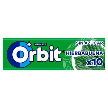 Chicles de hierbabuena Orbit sin azúcar 14 g.