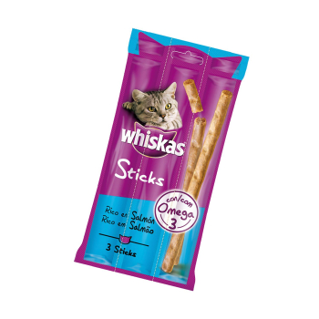 Snacks de salmón para gatos Whiskas 18 g.