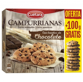 Galletas Campurrianas con pepitas de chocolate Cuétara 350 g.