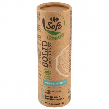 Desodorante sólido ecológico Carrefour Soft Green 50 g.