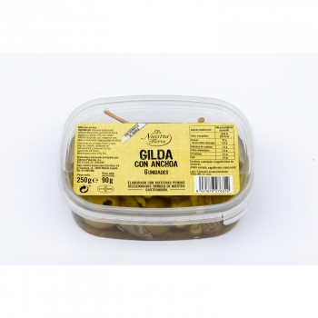Gildas con anchoa De Nuestra Tierra sin gluten y sin lactosa 90 g.
