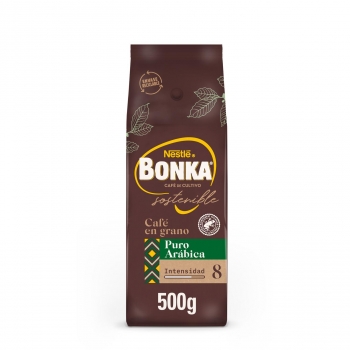 Café grano natural arábica cultivo sostenible Nestlé Bonka 500 g.
