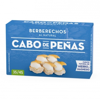 Berberechos al natural Cabo de Peñas sin lactosa 63 g.