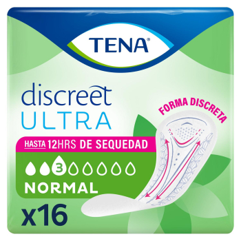 Compresas para incontinencia normal Discreet Ultra Tena 16 ud.