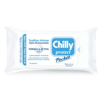 Toallitas íntimas con antibacterianos Chilly 12 ud.