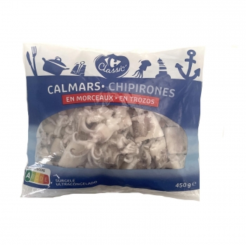 Chipirón en trozos congelado Classic´ Carrefour 450 g.