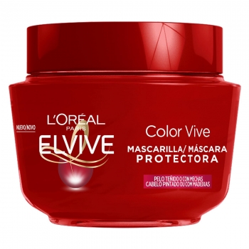 Mascarilla capilar protectora para cabello teñido o con mechas Elvive Color Vive L'Oréal Paris 300 ml.