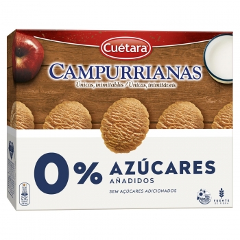 Galletas campurrianas Cuétara sin azúcar añadido 320 g.