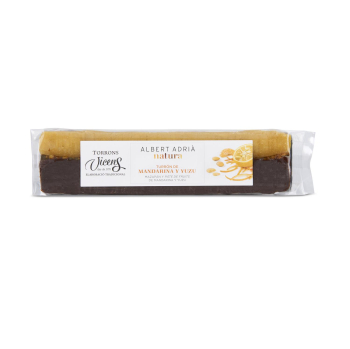 Turrón de mandarina y yuzu Vicens Albert Adriá natura sin gluten 300 g.
