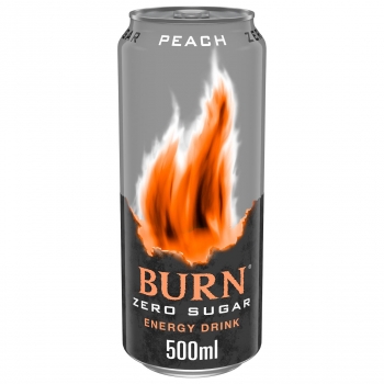 Burn Zero Peach Bebida Energética sin azúcar lata 50 cl. 