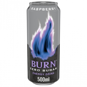 Burn Zero Raspberry Bebida Energética zero azúcar lata 50 cl.