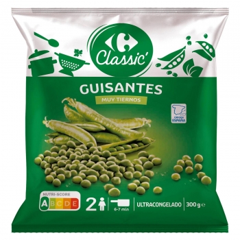 Guisantes muy tiernos Carrefour Classic' 300 g.