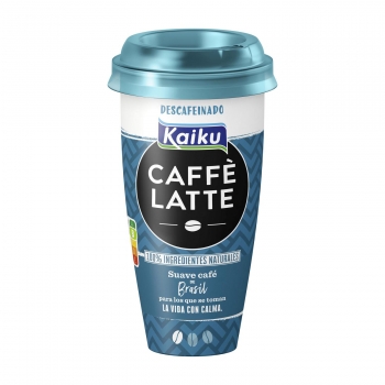 Café latte descafeinado Kaiku sin gluten 230 ml.