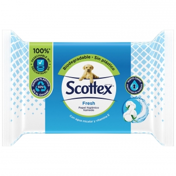 Papel higiénico húmedo Fresh Scottex 74 ud.