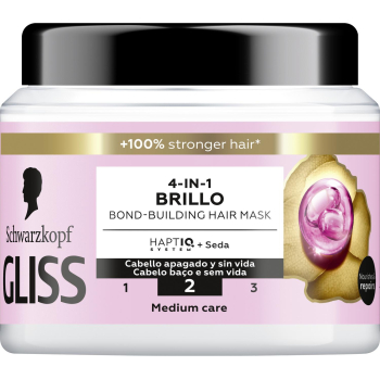 Mascarilla liquid silk cabello apagado y sin brillo Gliss 400 ml.