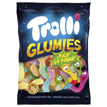 Caramelos de goma sabores surtidos Glumies Trolli sin gluten 100 g.