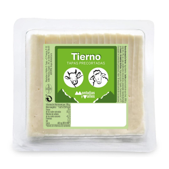 Queso de mezcla tierno en cuña cortadita Montañas y Valles 225 g.