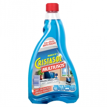 Limpiador multiusos con efecto anti-polvo recambio Cristasol 750 ml.
