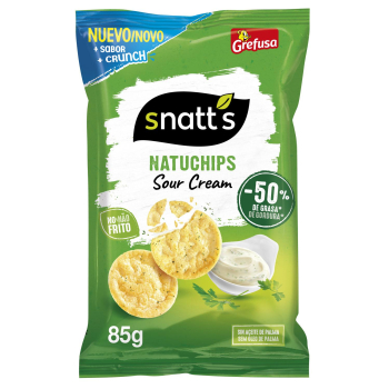 Snack de crema agria Grefusa sin gluten 85 g.