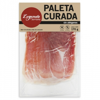 Paleta curada de cerdo en lonchas Leyenda Serrana sin gluten y sin lactosa 170 g