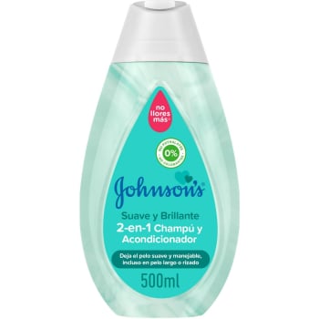 Champú y acondicionador 2 en 1 suave y brillante Johnson's Baby 500 ml.