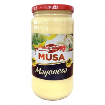 Mayonesa sin azúcar Musa sin gluten tarro 650 ml.