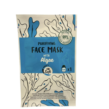 Mascarilla facial con extracto de alga marina Soft Carrefour 1 ud.