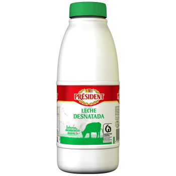 Leche desnatada Président botella 1,5 l.