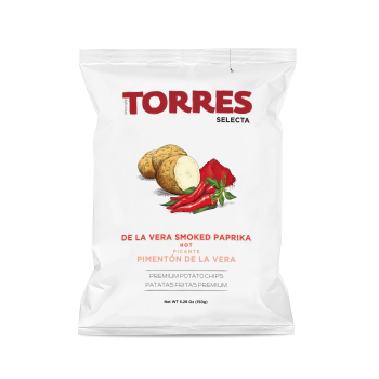 Patatas fritas picantes con pimentón de la Vera Torres Selecta sin gluten 150 g.