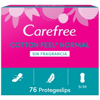 Protegeslip cotton feel normal sin fragancia Carefree 76 ud.