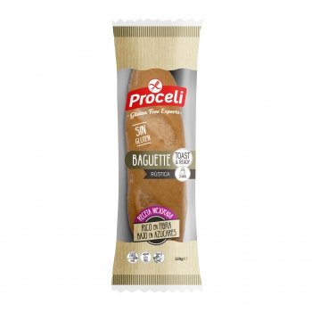Baguette rústica Proceli sin gluten y sin lactosa 120 g.