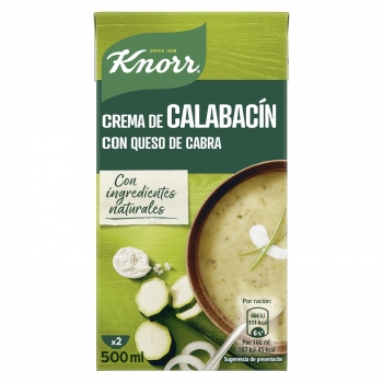 Crema de calabacín con queso de cabra Knorr 500 ml.