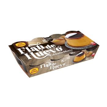 Flan de huevo al baño maría Reina sin gluten pack de 8 unidades de 100 g. 8 x 100 g