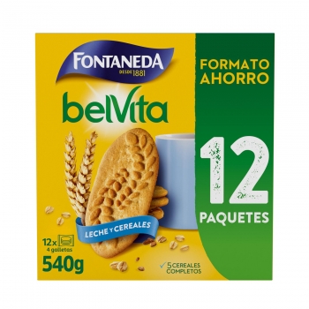 Galletas con leche y cereales Fontaneda 540 g.