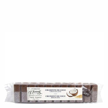 Turrón crujiente de coco y chocolate Vicens 300 g.