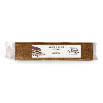 Turrón de tiramisú Albert Adrià natura Vicens 250 g.